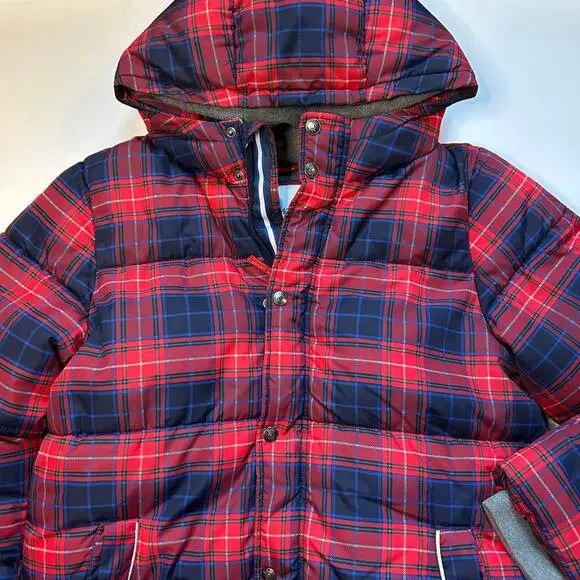 Mini Boden Plaid Puffer Coat 13-14Y - Picture 2 of 7